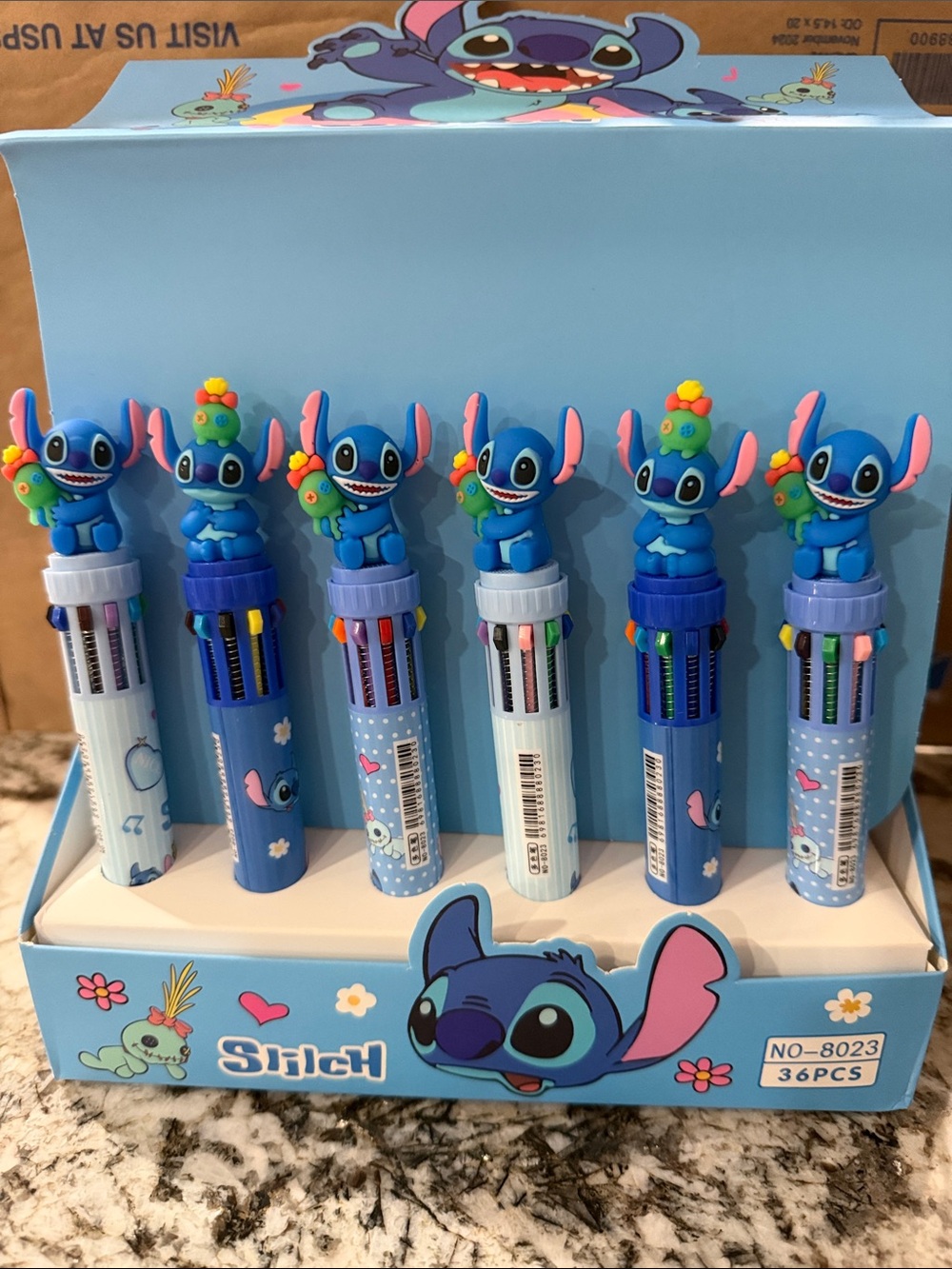6 stitch assorted pens 10 colors
